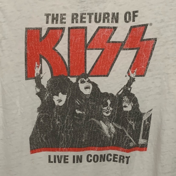 recycled karma distressed KISS concert band tee - Picture 4 of 9